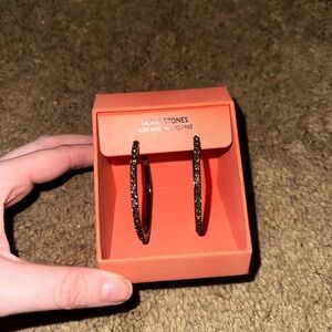 Elegant Black Hoop Earrings